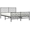 vidaXL Bedframe met hoofd- en voeteneinde metaal zwart 140x200 cm