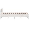 vidaXL Bedframe zonder matras massief grenenhout wit 150x200 cm