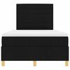 vidaXL LED Box Spring Bed met matras Zwart 120 x 200 cm Stof