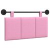 vidaXL Hangend hoofdbord Roze Stof