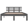 vidaXL Bedframe massief hout grijs 150x200 cm