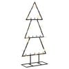 vidaXL Metalen kerstboom KUOPIO 60 cm Warmwit Staal Zwart