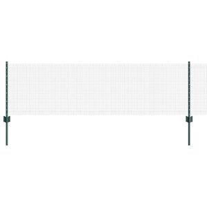 vidaXL gelast draadhek met palen 25 x 0,6 m PVC-Coated Staal Groen