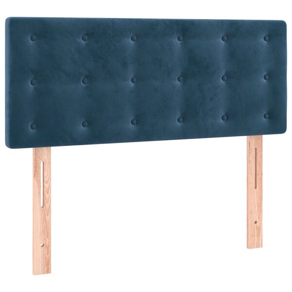 vidaXL Hoofdbord 100x5x78/88 cm fluweel donkerblauw