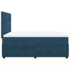 vidaXL Boxspring met matras fluweel donkerblauw 140x190 cm