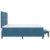 vidaXL Boxspring bed met matras Donkerblauw 180 x 200 cm Fluweel