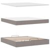 vidaXL Ottoman bed met matras en LED's 160x200cm stof taupe