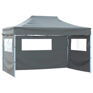 vidaXL Vouwtent met 3 wanden 431x291x315 cm antraciet