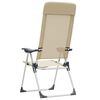 vidaXL Campingstoelen 2 st inklapbaar aluminium cr&egrave;mewit