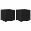 vidaXL TV-kast 2 pcs Zwart Eiken 30,5 x 30 x 30 cm Bewerkt hout