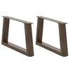 vidaXL Salontafelpoten 2 st V-vormig 60x(30-31,3) cm staal naturel