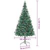 vidaXL Kunstkerstboom met 300 LED Groen 210 cm PVC en Staal
