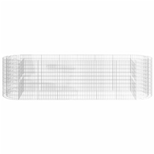 vidaXL Gabion plantenbak verhoogd 400x100x100 cm gegalvaniseerd ijzer