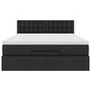 vidaXL Ottoman bed met matras 140x190cm kunstleer zwart
