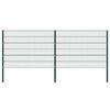vidaXL Schuttingpaneel met palen ijzer 349x120 cm groen