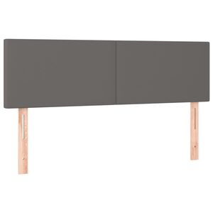 vidaXL Hoofdborden 144x5x78/88 cm kunstleer grijs