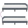 vidaXL Hoekbedframe met Matras Anders 2 pcs Grijs Fluweel