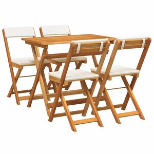 vidaXL Bistroset 5 st Olie naturel Massief Acaciahout