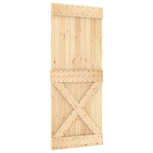 vidaXL Schuifdeur NARVIK Naturel en Zwart 85 x 210 cm (213,5 cm)