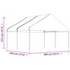 vidaXL Prieel met dak 4,46x5,88x3,75 m polyetheen wit