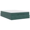 vidaXL Ottoman bed met matras 140x190cm fluweel donkergroen