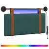 vidaXL Hangend hoofdbord Met LED-verlichting Donkergroen Antiek PU