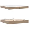 vidaXL Bedframe met matras met matras 2 pcs Tan PVC