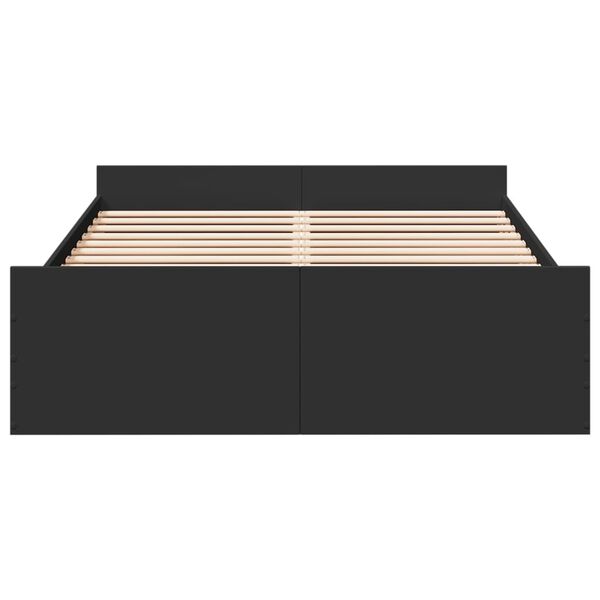 vidaXL Bedframe met lades bewerkt hout bruin eikenkleur 120x190 cm