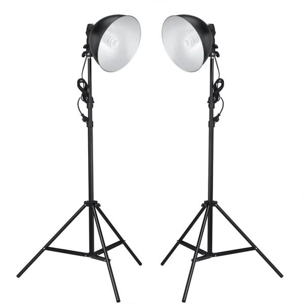 vidaXL Fotostudioset met lampen, achtergrond en reflector