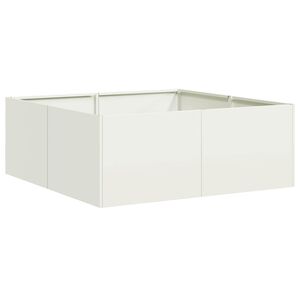 vidaXL Plantenbak 80x80x30 cm staal wit