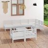 vidaXL 8-delige Loungeset massief grenenhout wit
