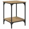 vidaXL Salontafel Artisan Eiken 40 x 40 x 55 cm Bewerkt hout