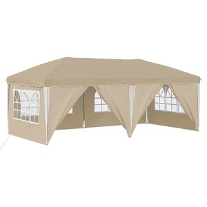 vidaXL Pop-up partytent 575 x 288 x 245 cm Cr&egrave;mekleurig