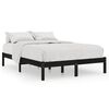 vidaXL Bedframe massief grenenhout zwart 140x200 cm
