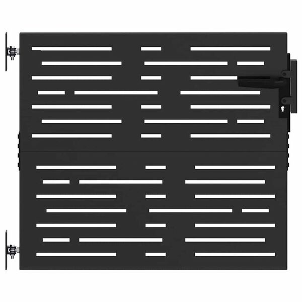 vidaXL Tuinpoort met slot Zwart 85 x 100 cm Poedergecoat staal