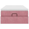 vidaXL Ottoman bed met matras 80x200cm fluweel roze