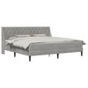 vidaXL Bedframe met matras Lichtgrijs 180 x 200 cm Fluweel