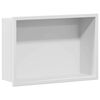 vidaXL Douche Niche Wit 30 x 20 x 9,5 cm Roestvrij staal