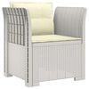vidaXL E&eacute;npersoons Fauteuil met Kussens Rattan Look PP Wit