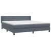 vidaXL Boxspring met matras fluweel donkergrijs 200x210 cm