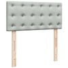 vidaXL Ottoman bed met matras en LED's 100x200 cm fluweel lichtgrijs