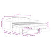 vidaXL Slaapbank met onderschuifbed en lades 90x200 cm stof zwart