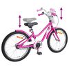 vidaXL Kinderfiets 18 Inch voor 5-7 jaar oud Donkerroze