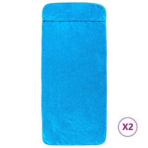 vidaXL Strandhanddoeken 2 st 400 g/m&sup2; 75x200 cm stof turquoise