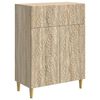 vidaXL Dressoir Sonoma Eiken 66 x 34,5 x 90 cm Bewerkt hout