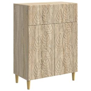 vidaXL Dressoir Sonoma Eiken 66 x 34,5 x 90 cm Bewerkt hout
