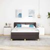 vidaXL Boxspringbed met matras Donkerbruin 140 x 190 cm Stof