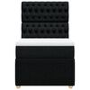vidaXL Boxspring met matras stof zwart 90x190 cm