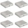 vidaXL Paalkappen 6 st piramide 81x81 mm gegalvaniseerd metaal