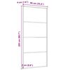 vidaXL Schuifdeur 90x205 cm aluminium en ESG-glas zwart